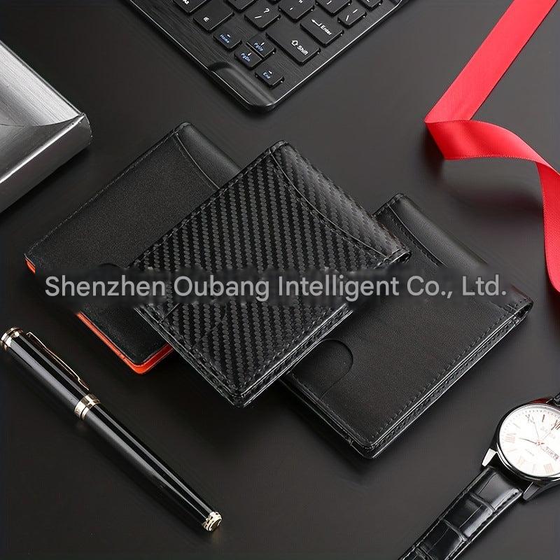 back view of a stylish carbon fiber wallet