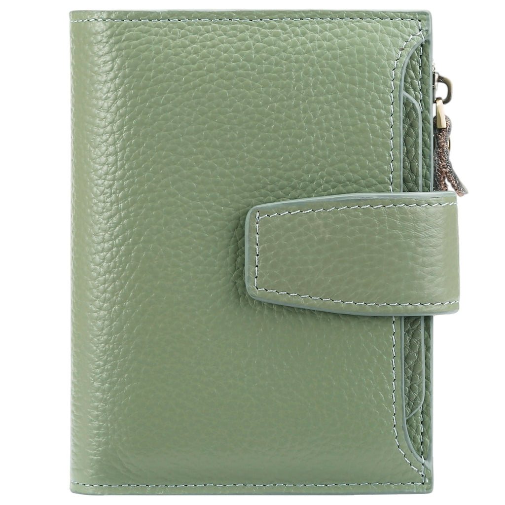 Various colour options of women's leather wallets