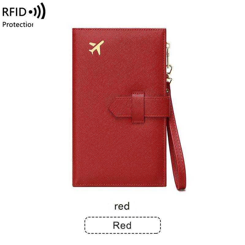 multi-functional travel wallet open view