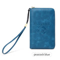 RFID passport holder in dark blue
