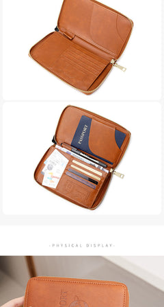 RFID passport holder showing RFID blocking feature