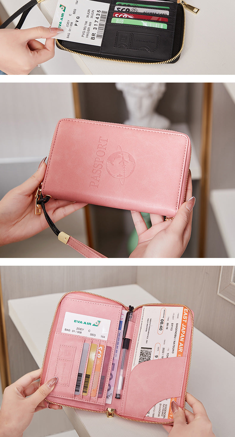 RFID passport holder in dark blue