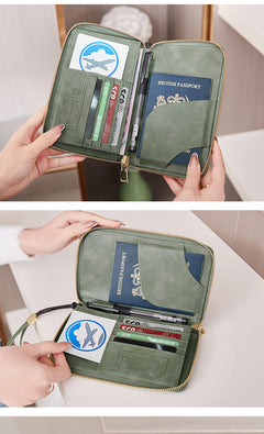 RFID passport holder in red