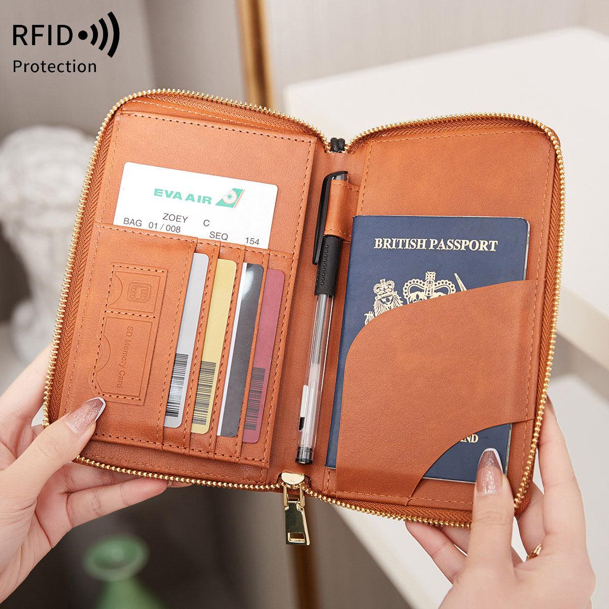 RFID passport holder in pink