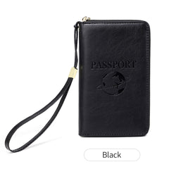 RFID passport holder in peacock blue