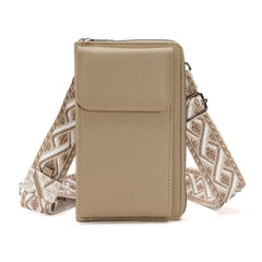 Crossbody bag showcasing interior compartments