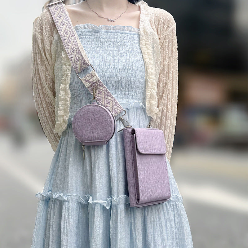 Minimalist crossbody bag in pink
