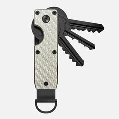 Personalised aluminium keychain key holder in black