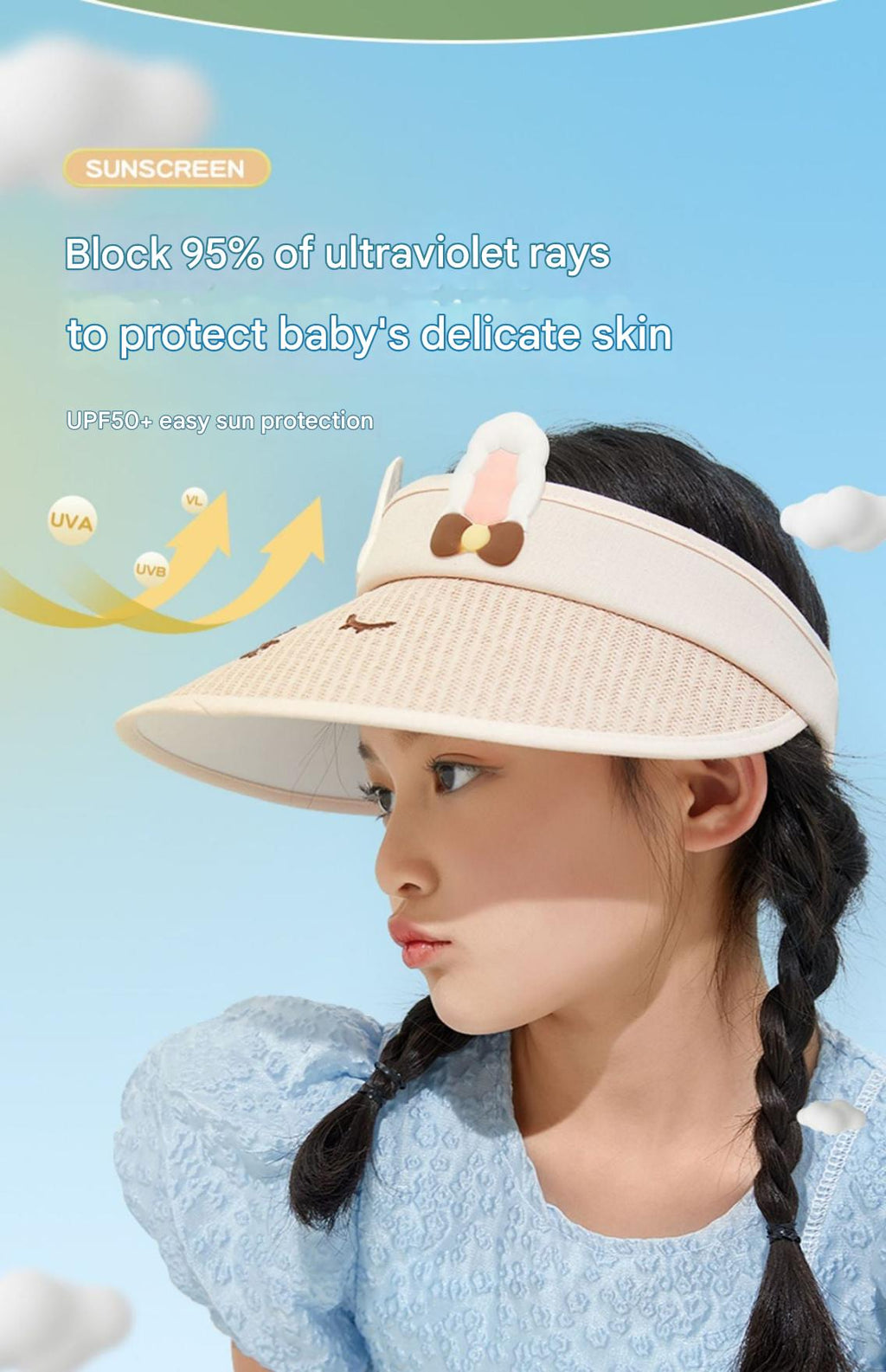 Fashionable UV protection hat for summer outings