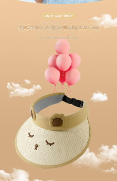 Kids summer hat in vibrant colour for UV protection