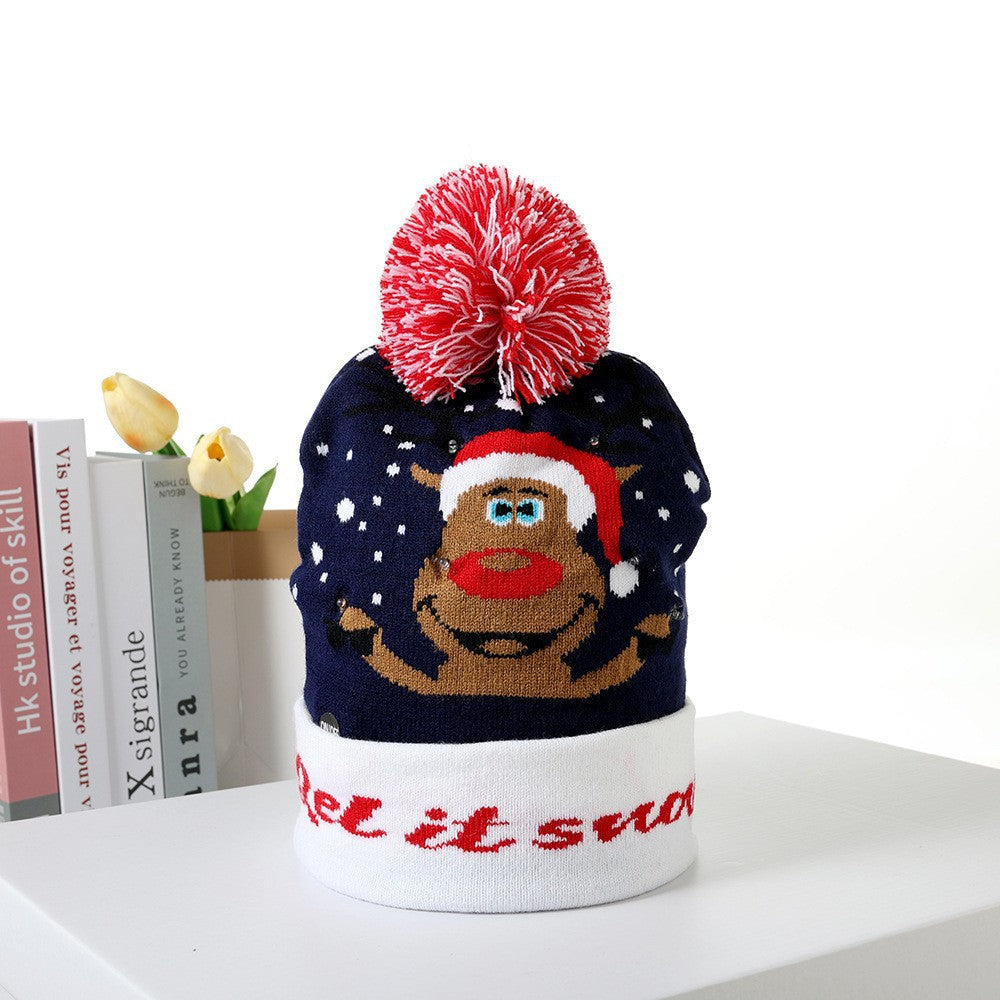vibrant knit Christmas hat