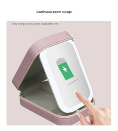 compartmentalised storage for cosmetics