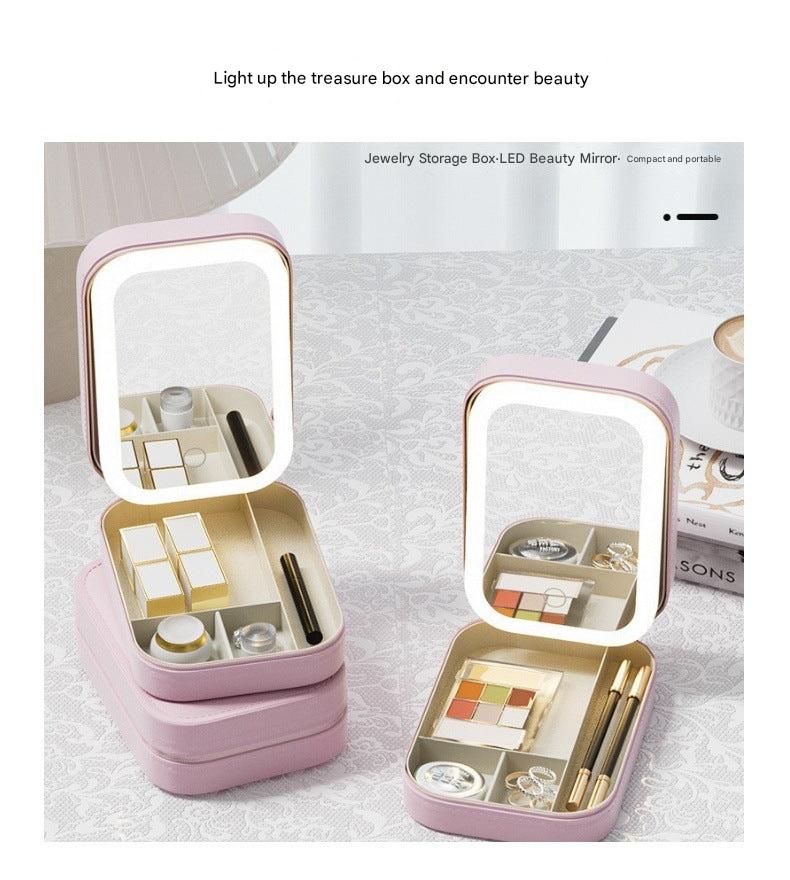 cosmetics organiser in pink colour