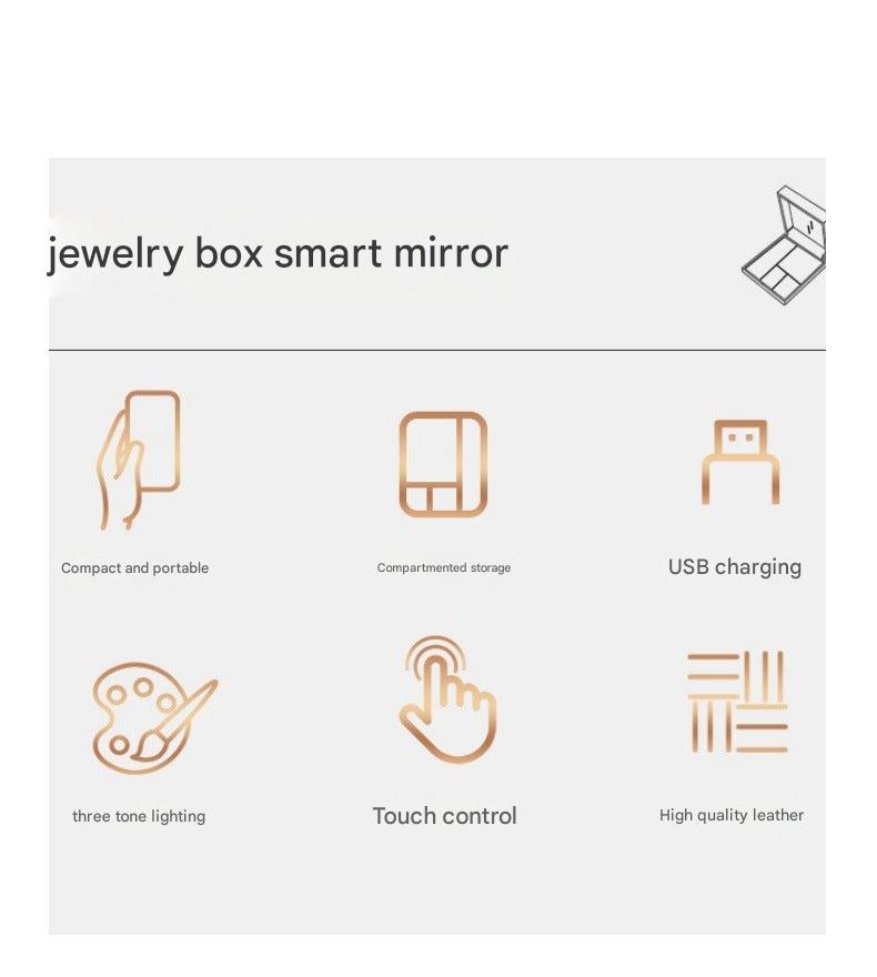 green LED makeup mirror box