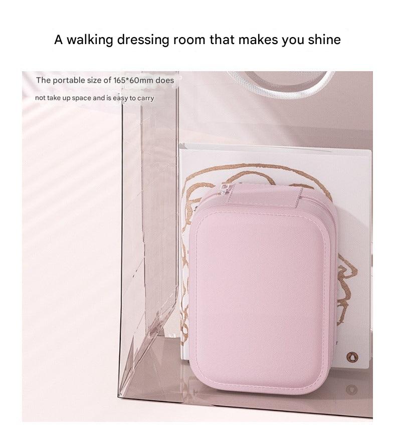 white makeup storage container