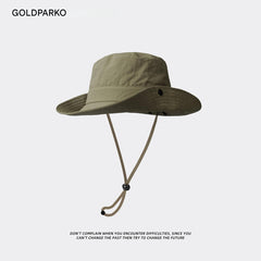 green outdoor hat for camping