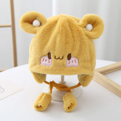 Cutest baby wearing a cozy hat