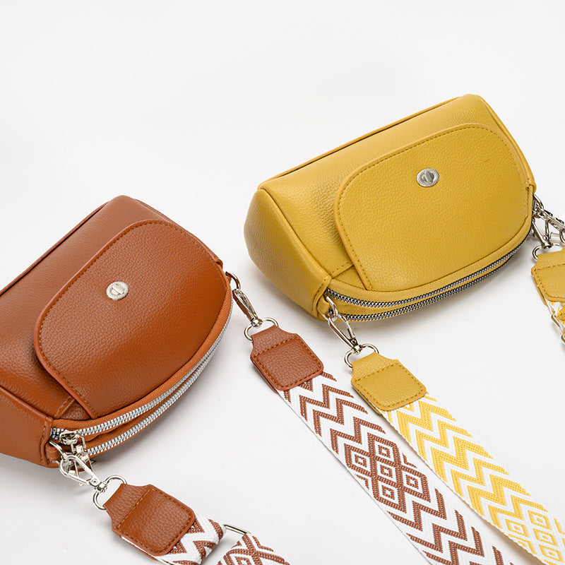 Chic brown women's shoulder bag