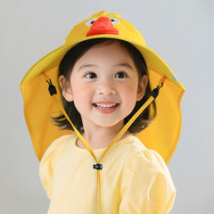 Adjustable children's sun hat with colourful print