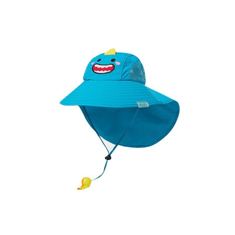 Yellow duck design kids' summer sun hat
