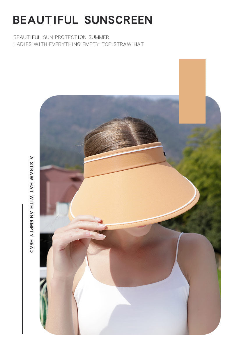 Foldable wide brim hat - Black