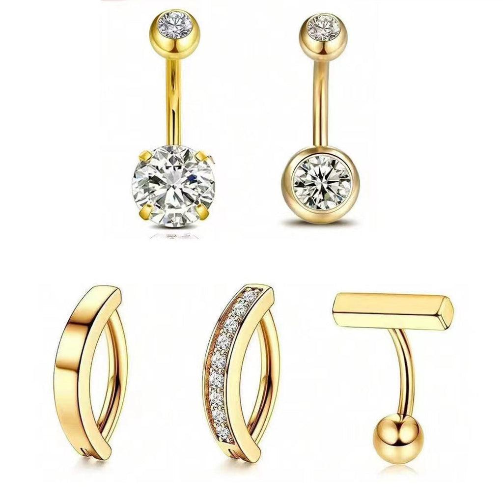 Variety of navel rings in different colours image 5