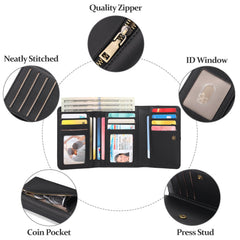 Mint green RFID-blocking wallet for women