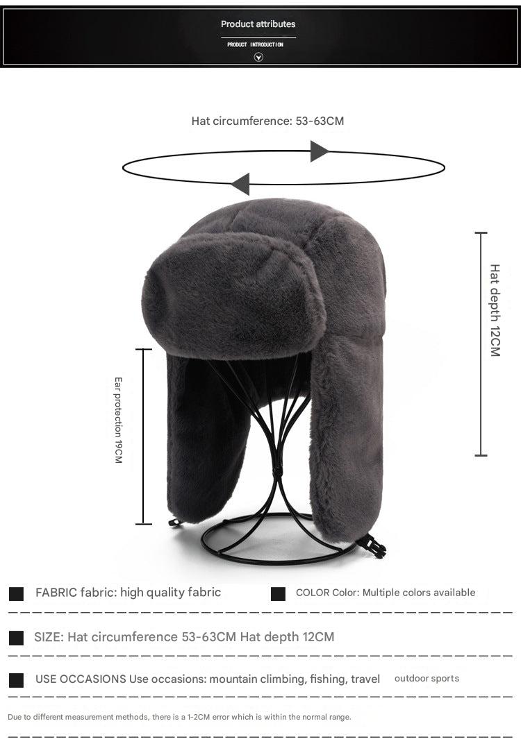 Winter earflap hat against outdoor scenery
