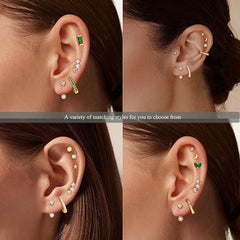 close-up of gold plated earrings