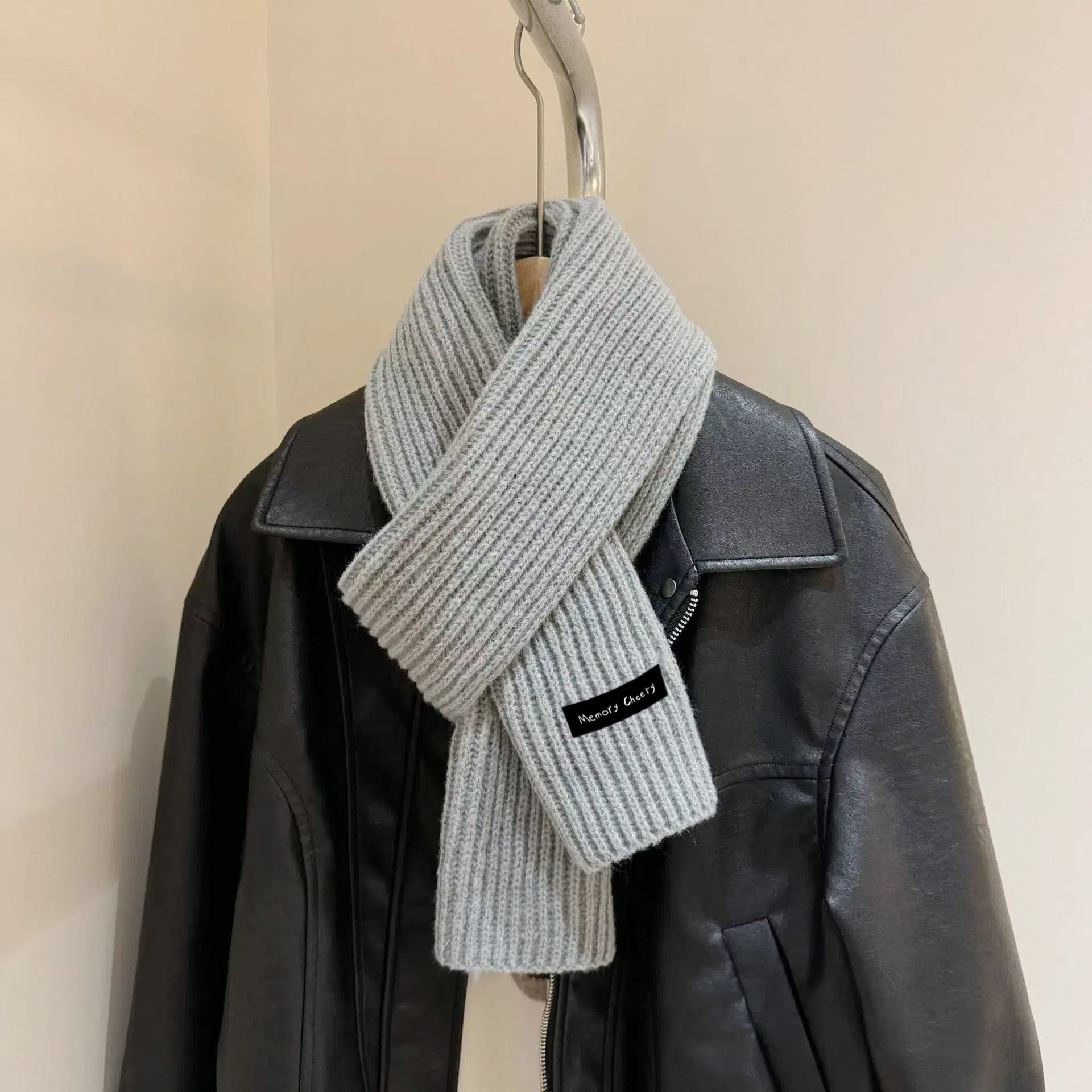 Stylish couples scarf in grey