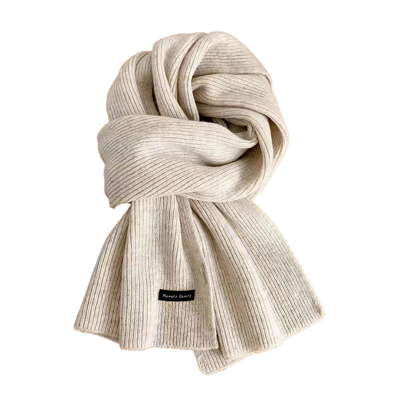 Trendy knitted scarf in red for couples