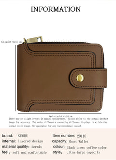 Brown leather men's wallet showcasing card display features
