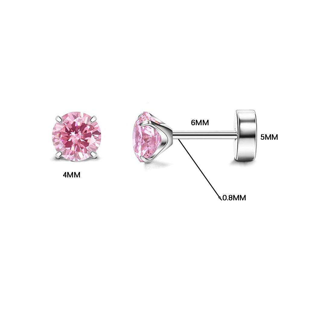 Close-up of geometric stud earrings - image 2