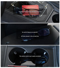 Image of versatile car sunglasses holder in black