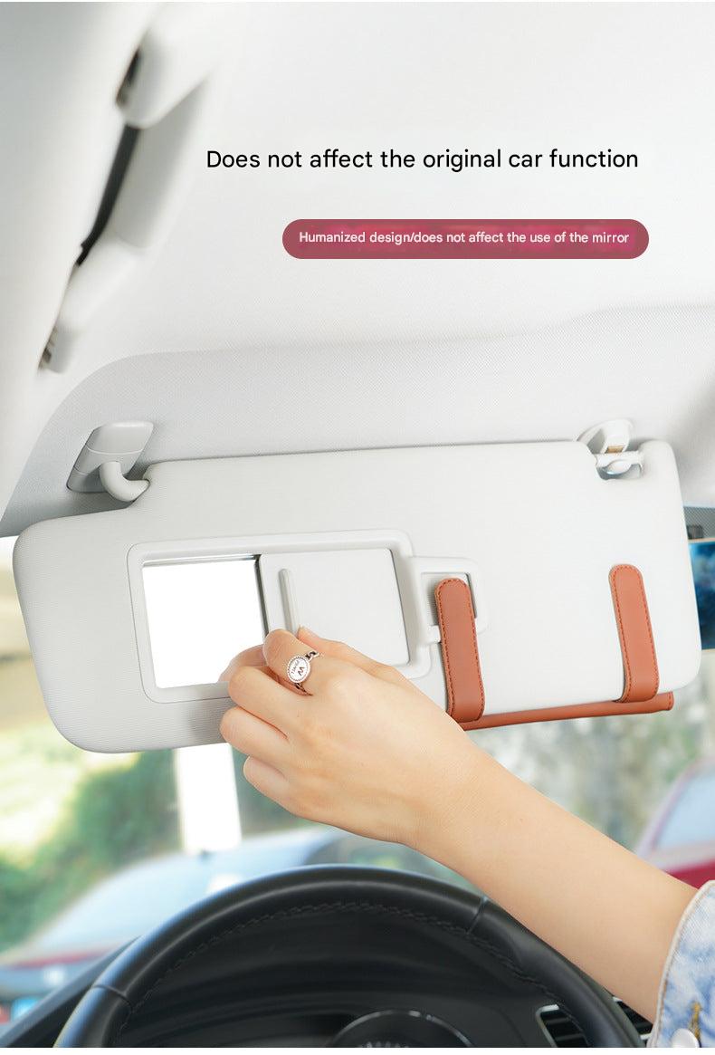 Organiser showcasing wine red sunglasses holder