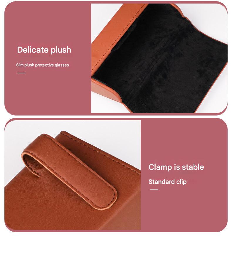 Image of versatile car sunglasses holder in black