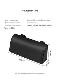 Interior view of car sunglasses holder with documents