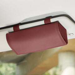 Sunglasses holder with essential items stored