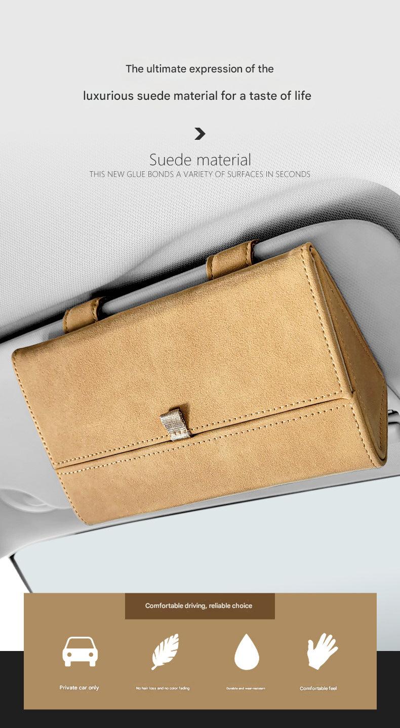 Large Car Sunglass Holder with Pockets Image 1