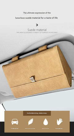 Large Car Sunglass Holder with Pockets Image 1