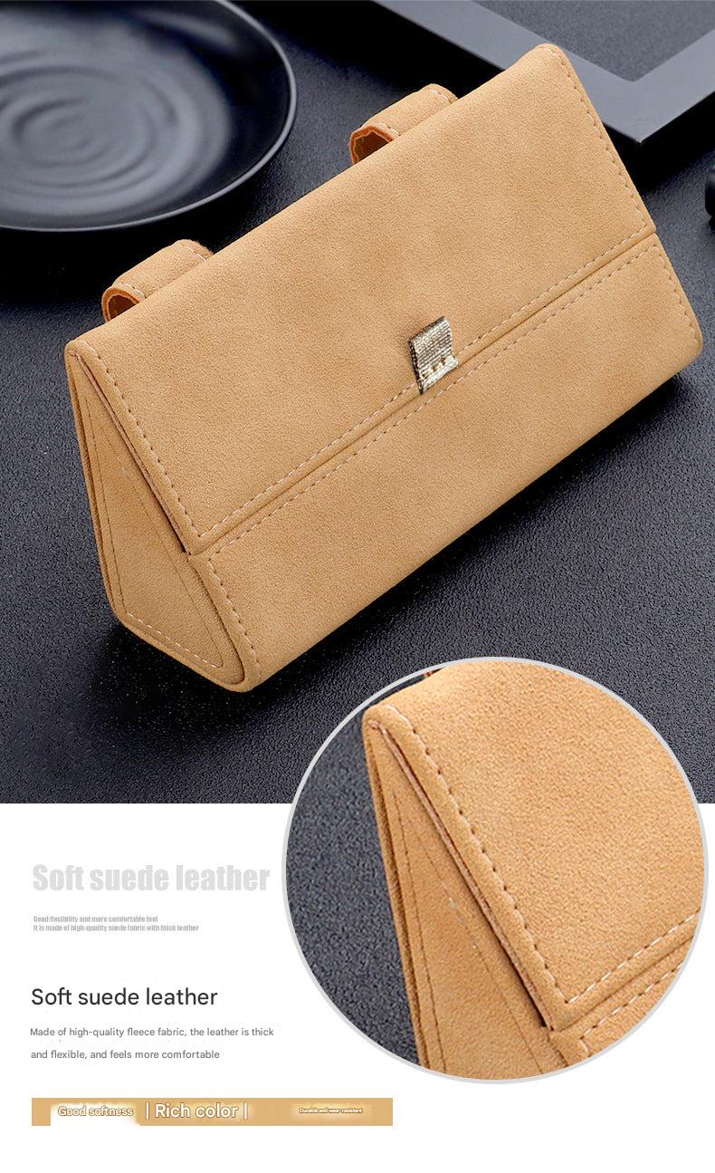 Stylish Suede Sunglass Clip for Car Image 4