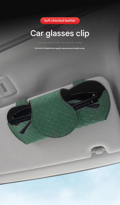 Compact sunglasses holder interior