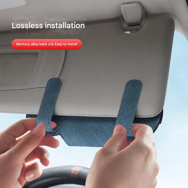 Car eyewear holder side view