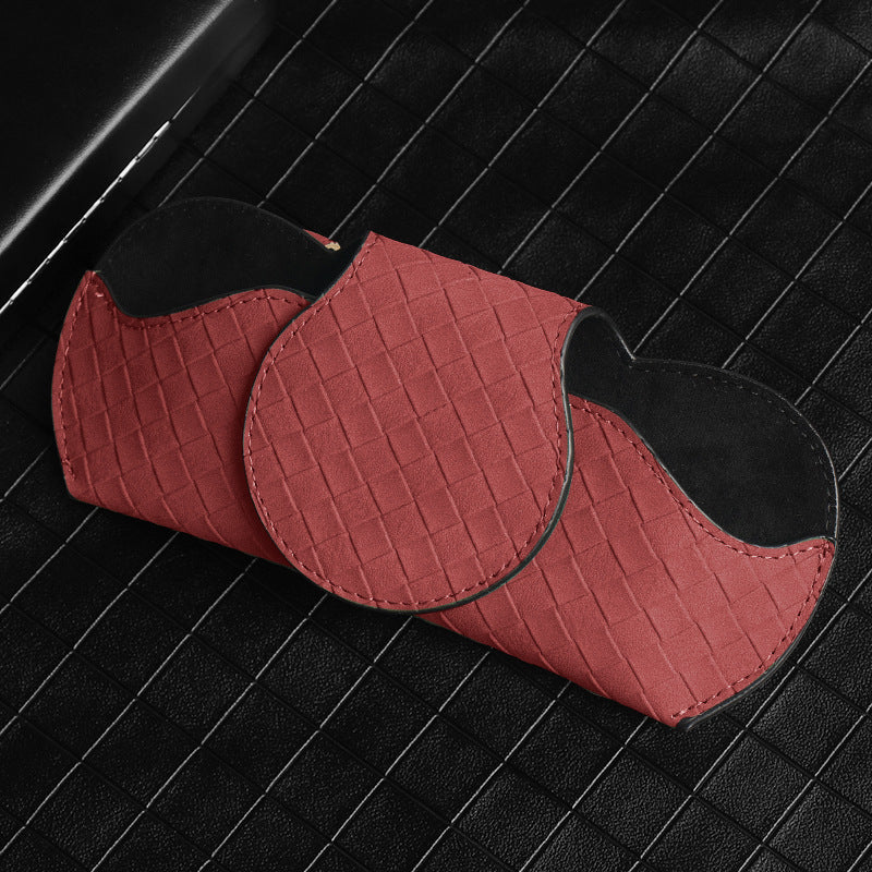 Car interior with sunglasses holder