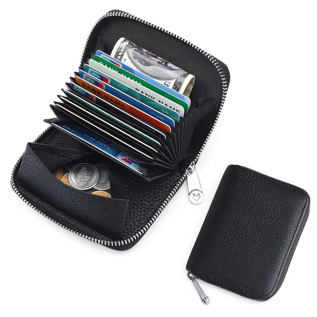 Premium RFID Leather Accordion Card Holder Wallet – Azopy AU