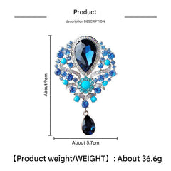 vintage crystal drop brooch image 8