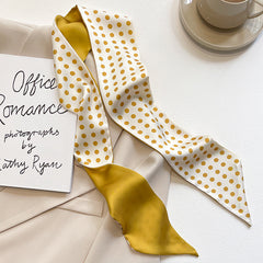 yellow scarf paired with summer outfit