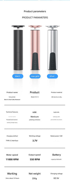Fast-Charging Electric Foot File image 3
