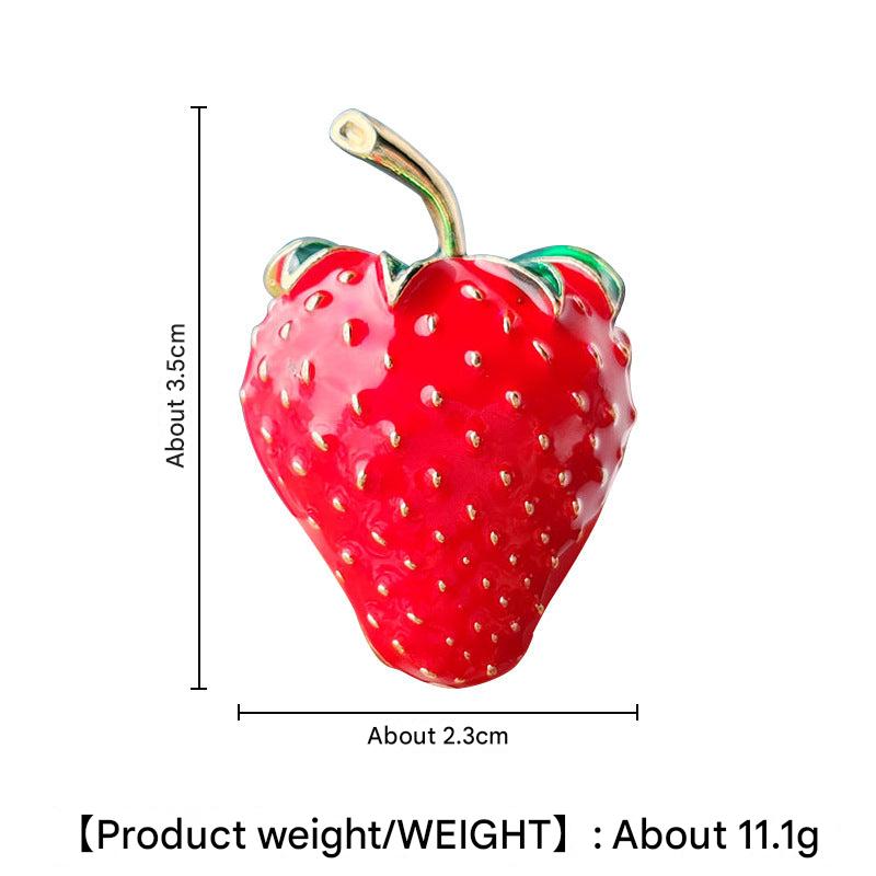 Close-up of Vintage Strawberry Brooch Design