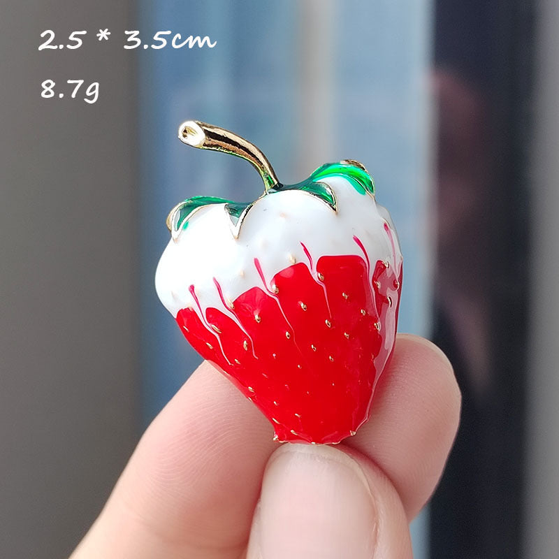 Casual Outfit with a Strawberry Brooch